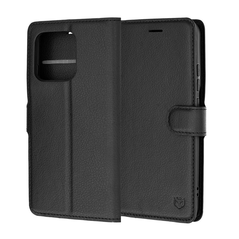 Husa Motorola Edge 70 Pro Techsuit Leather Folio, negru