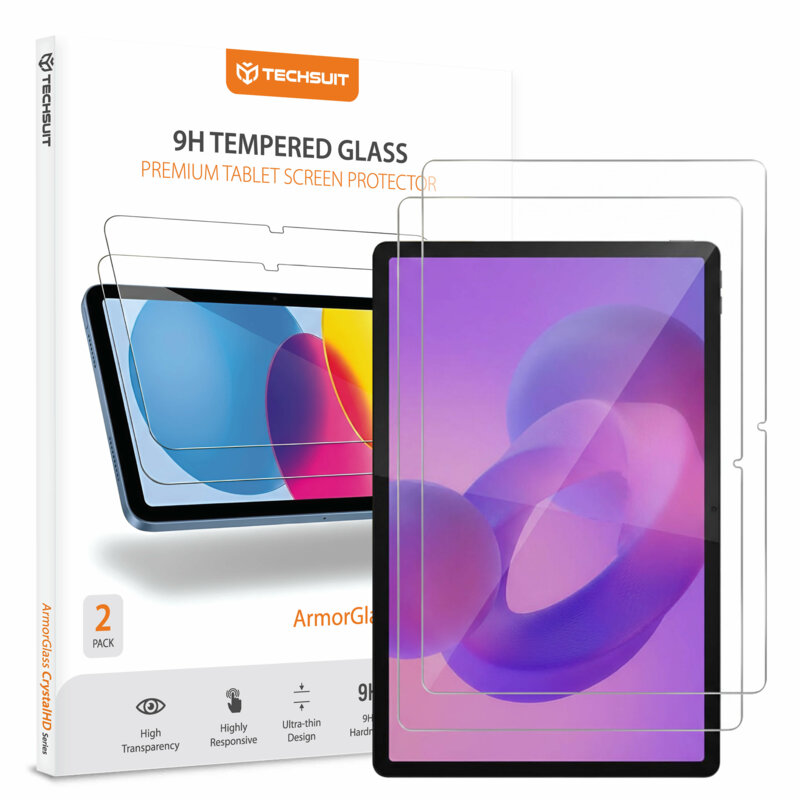 [Pachet 2x] Folie sticla Lenovo Idea Tab Pro 12.7 (2025) Techsuit ArmorGlass CrystalHD, transparenta