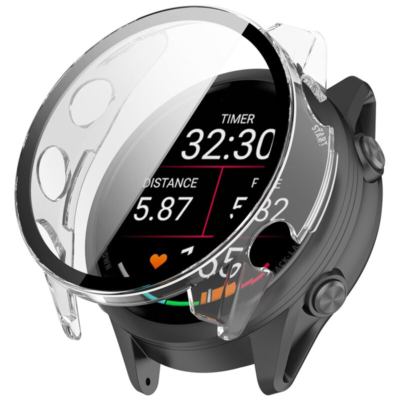 [Pachet 360°] Husa + folie Garmin Forerunner 70 Techsuit Defense, transparenta