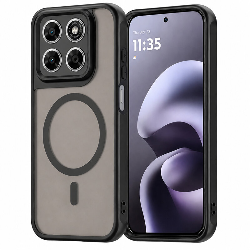 Husa Motorola Moto G87 Techsuit HaloFrost II MagSafe, negru