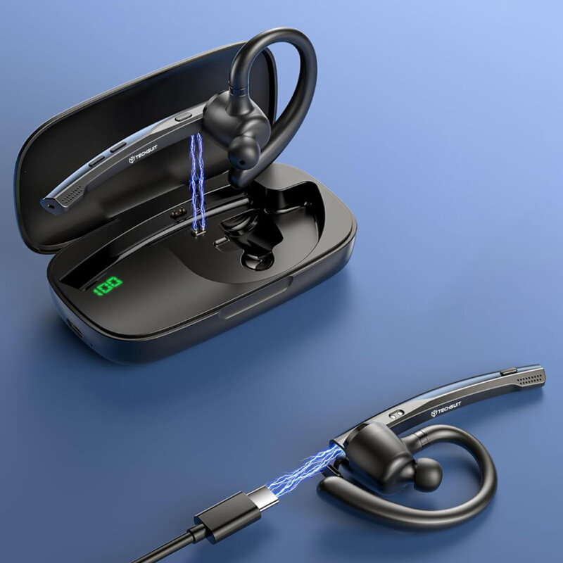 Casca Bluetooth Noise Cancelling Techsuit Vocelis Pro CB4, albastru