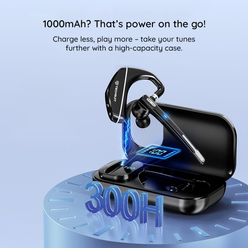 Casca Bluetooth 5.3. Dual-mic Techsuit Hearyo A6L, 1000mAh
