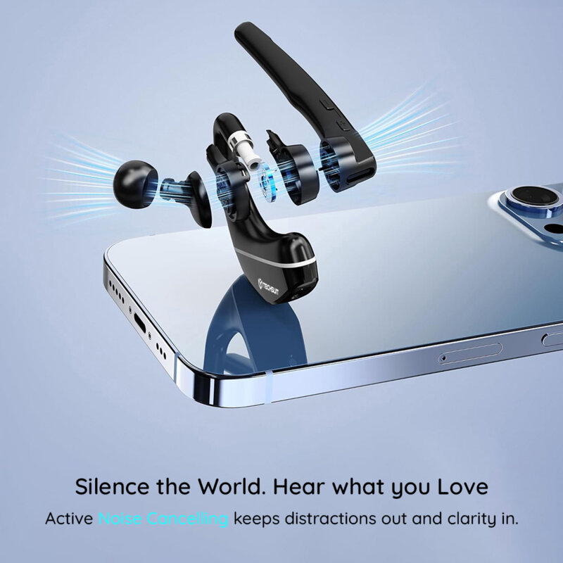 Casca Bluetooth 5.3. Dual-mic Techsuit Hearyo A6L, 1000mAh