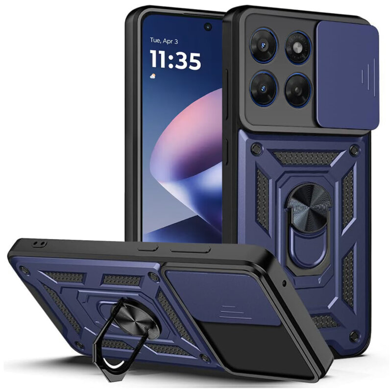 Husa Motorola Moto G37 protectie camera Techsuit CamShield Series, albastru