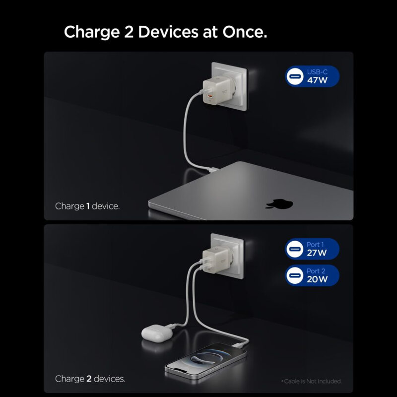 Incarcator Type-C Fast Charging, 47W Spigen, natural titanium, EE472EU