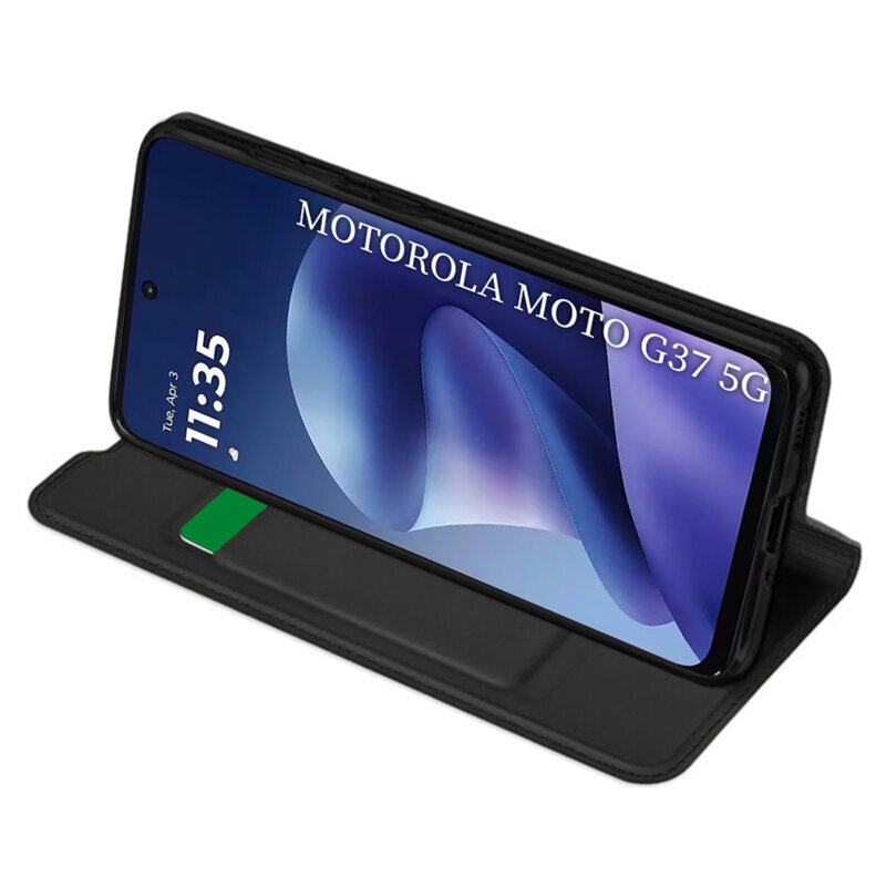 Husa Motorola Moto G37 Techsuit Magskin Book, negru