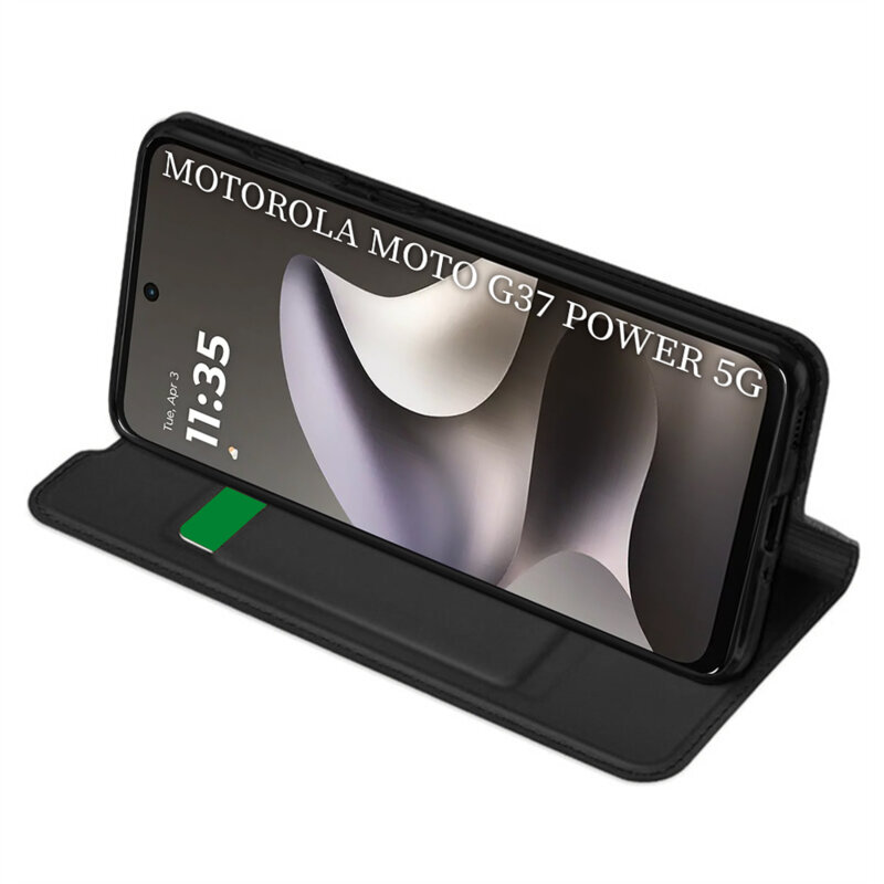 Husa Motorola Moto G37 Power Techsuit Magskin Book, negru