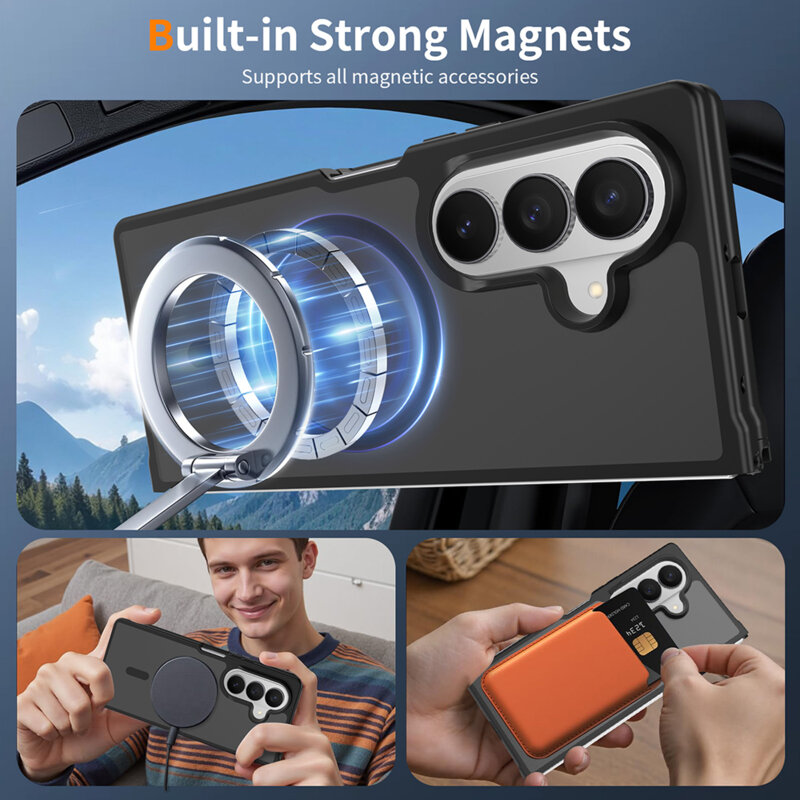 Husa Samsung Galaxy Z Fold8 Ultra Techsuit PureFrost MagSafe, negru frost