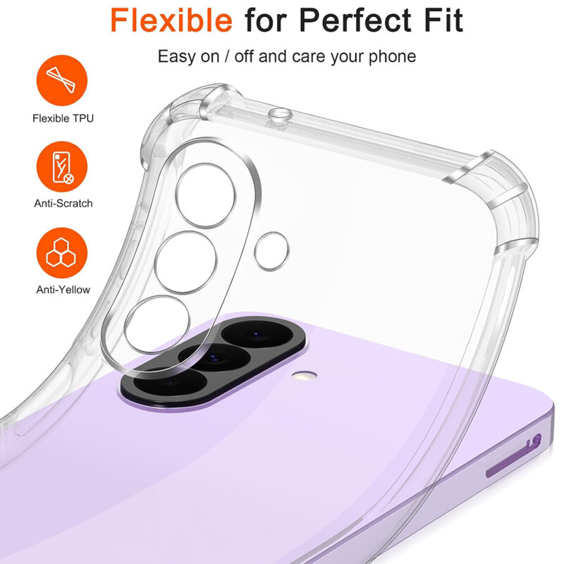 Husa Samsung Galaxy A27 5G Techsuit Shockproof Clear Silicone, transparenta