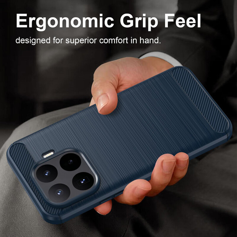 Husa Xiaomi 17T Pro Techsuit Carbon Silicone, albastru