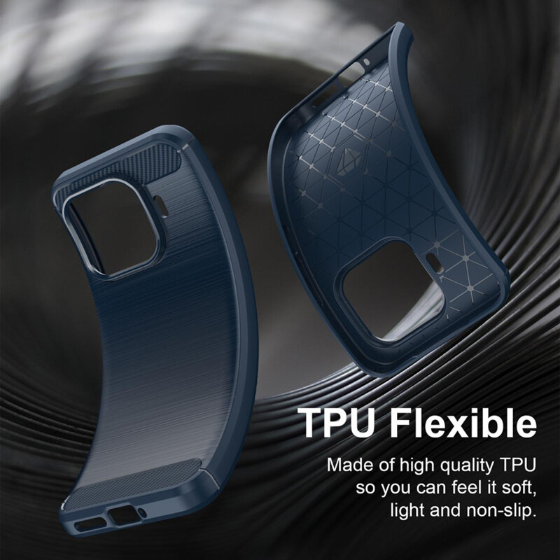 Husa Xiaomi 17T Pro Techsuit Carbon Silicone, albastru
