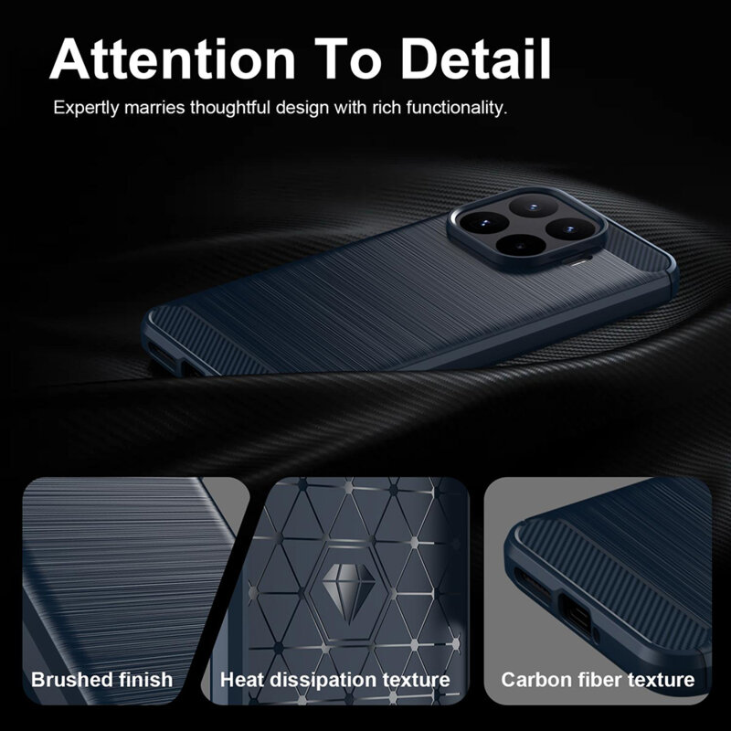 Husa Xiaomi 17T Pro Techsuit Carbon Silicone, albastru