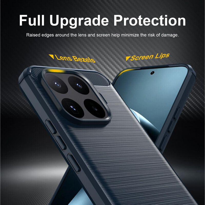Husa Xiaomi 17T Pro Techsuit Carbon Silicone, albastru