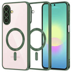 Husa premium Samsung Galaxy A27 5G Techsuit Luxury Crystal MagSafe, verde inchis