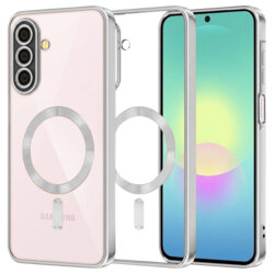 Husa premium Samsung Galaxy A27 5G Techsuit Luxury Crystal MagSafe, argintiu