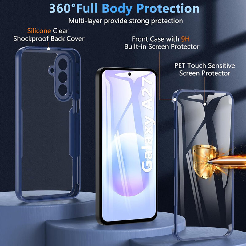 Husa 360° Samsung Galaxy A27 5G Techsuit ColorVerse, albastru