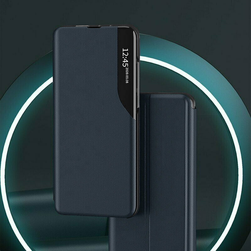 Husa Xiaomi 17T Eco Leather View flip tip carte, albastru