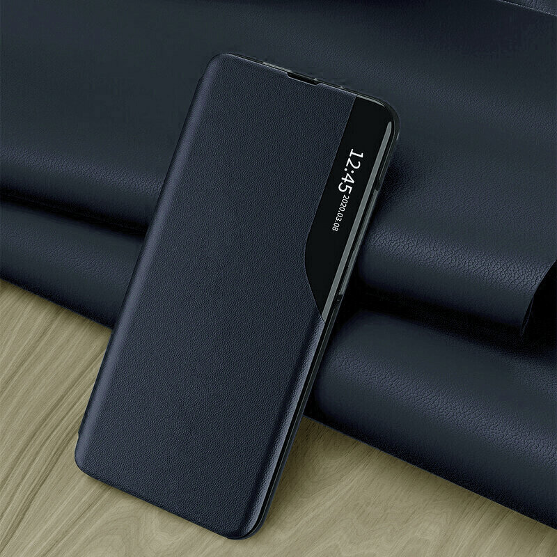 Husa Xiaomi 17T Eco Leather View flip tip carte, albastru