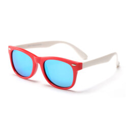 Ochelari de soare pentru copii Techsuit D802, rosu/alb/bleu