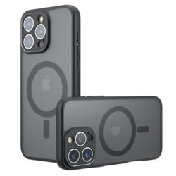 Husa iPhone 16 Pro Max Techsuit PureFrost MagSafe, negru frost