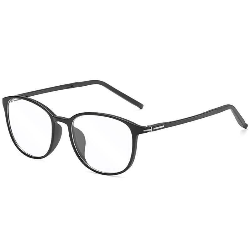Ochelari rotunzi unisex protectie lumina albastra pentru calculator, bright black, F2822