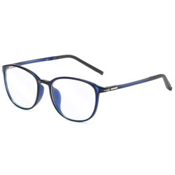 Ochelari rotunzi unisex protectie lumina albastra pentru calculator, albastru, F2822