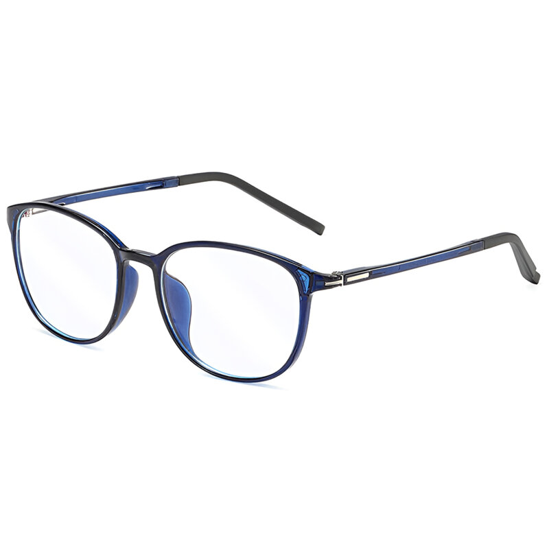 Ochelari rotunzi unisex protectie lumina albastra pentru calculator, albastru, F2822
