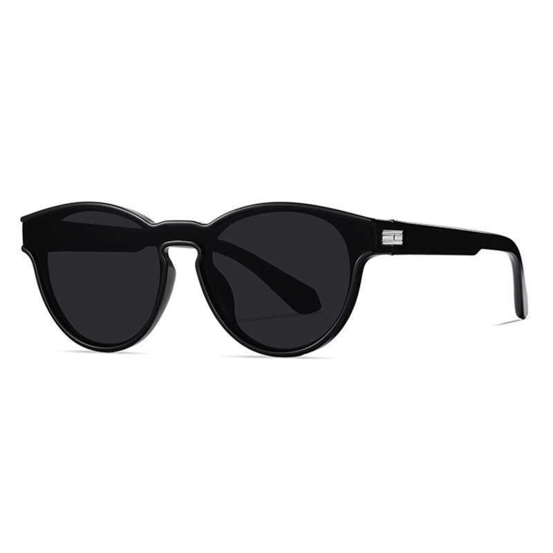 Ochelari soare rotunzi polarizati unisex Techsuit, negru, TR7545