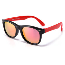 Ochelari de soare pentru copii Techsuit D802, negru / rosu
