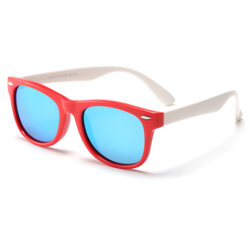 Ochelari de soare pentru copii Techsuit D802, rosu/alb/bleu