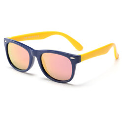 Ochelari de soare pentru copii Techsuit D802, galben / bleumarin