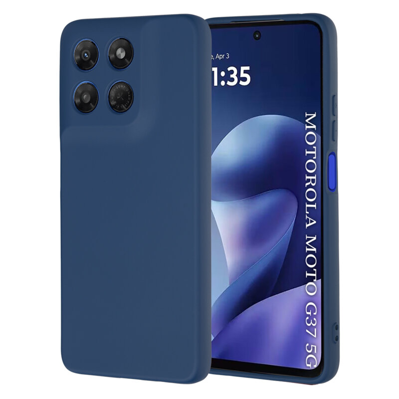 Husa silicon Motorola Moto G37 Techsuit SoftFlex, bleumarin