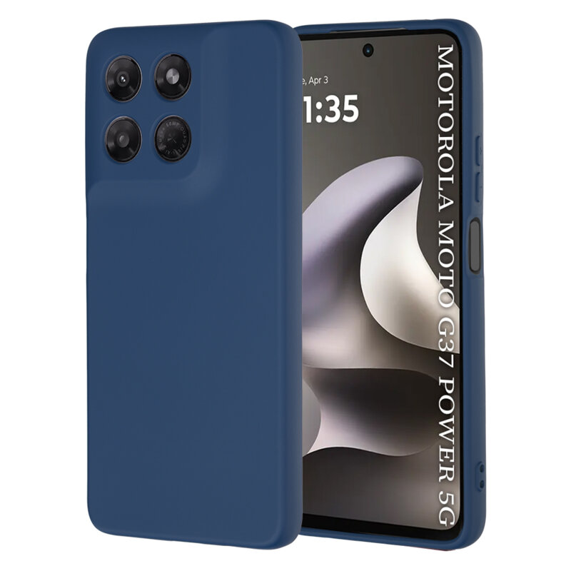 Husa silicon Motorola Moto G37 Power Techsuit SoftFlex, bleumarin