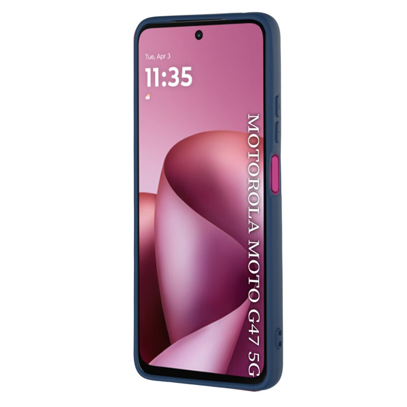 Husa silicon Motorola Moto G47 Techsuit SoftFlex, bleumarin