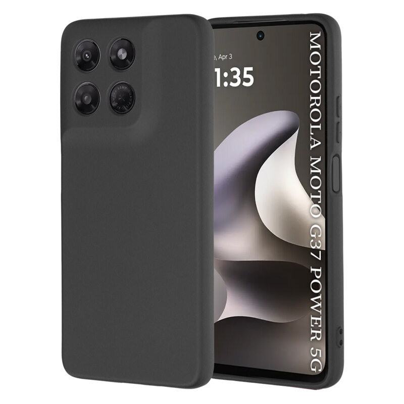 Husa silicon Motorola Moto G37 Power Techsuit SoftFlex, negru