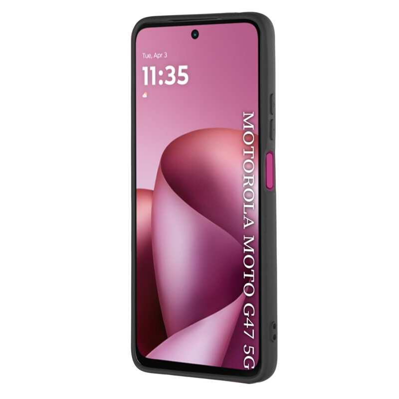 Husa silicon Motorola Moto G47 Techsuit SoftFlex, negru