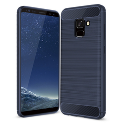 Husa Samsung Galaxy J6 Plus TPU Carbon Albastru