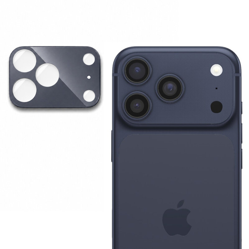 Folie camera iPhone 17 Pro Techsuit Full Glass, bleumarin