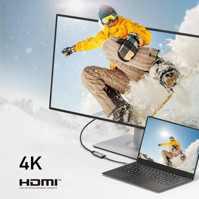 Adaptor video Ultra HD Type-C la HDMI Anker, gri