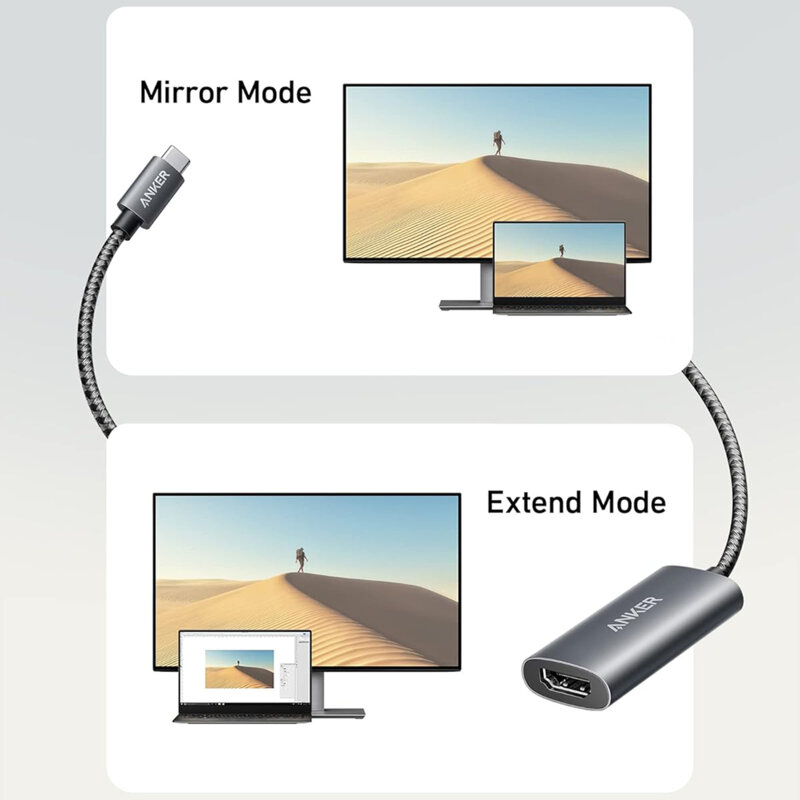 Adaptor video Ultra HD Type-C la HDMI Anker, gri