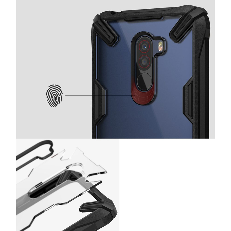 Husa Xiaomi Pocophone F1 Ringke Fusion X - Ruby Red