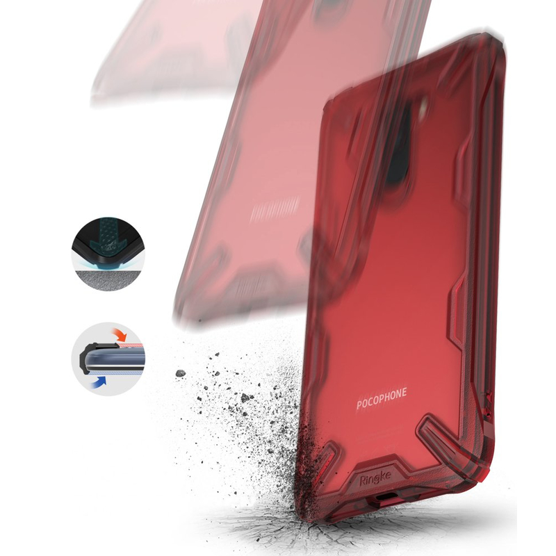 Husa Xiaomi Pocophone F1 Ringke Fusion X - Ruby Red