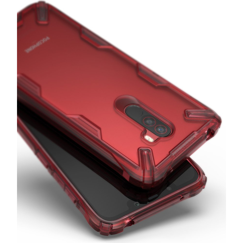 Husa Pocophone F1 Ringke Fusion X - Ruby Red