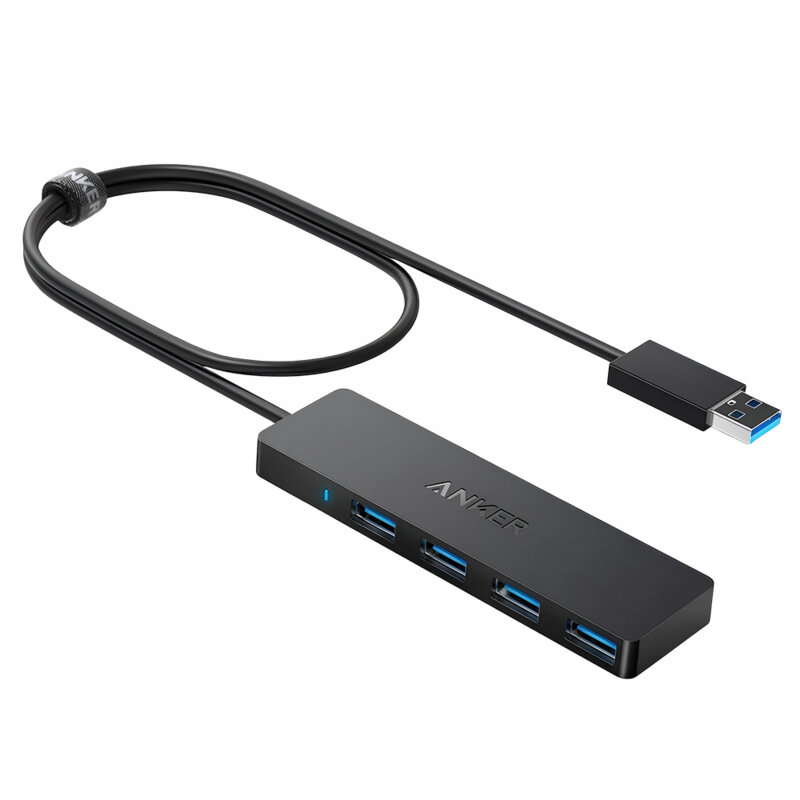 Hub 4IN1 USB3.0, transfer date 5Gbps Anker, negru