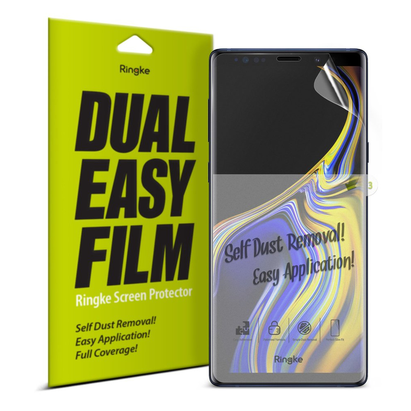 Folie Protectie FullCover Samsung Galaxy Note 9 Ringke Dual Easy(2 Pack) - Clear
