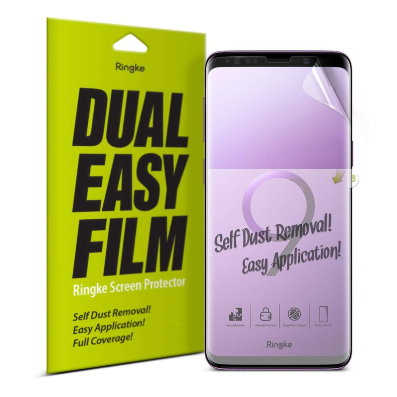 Folie Protectie FullCover Samsung Galaxy S9 Plus Ringke Dual Easy(2 Pack) - Clear