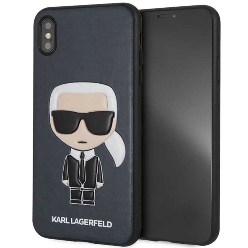 Bumper iPhone X, iPhone 10 Karl Lagerfeld Iconic KLHCPXIKPUBL- Blue