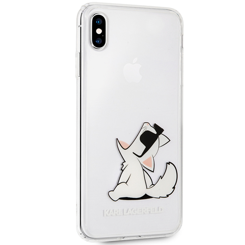 Bumper iPhone XS Max Karl Lagerfeld Choupette Fun - Transparent KLHCI65CFNRC