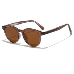 Ochelari de soare rotunzi, unisex Techsuit 99046, maro