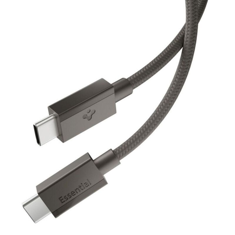 Cablu Type-C Fast Charge Spigen, 60W, gri, EB6015CC